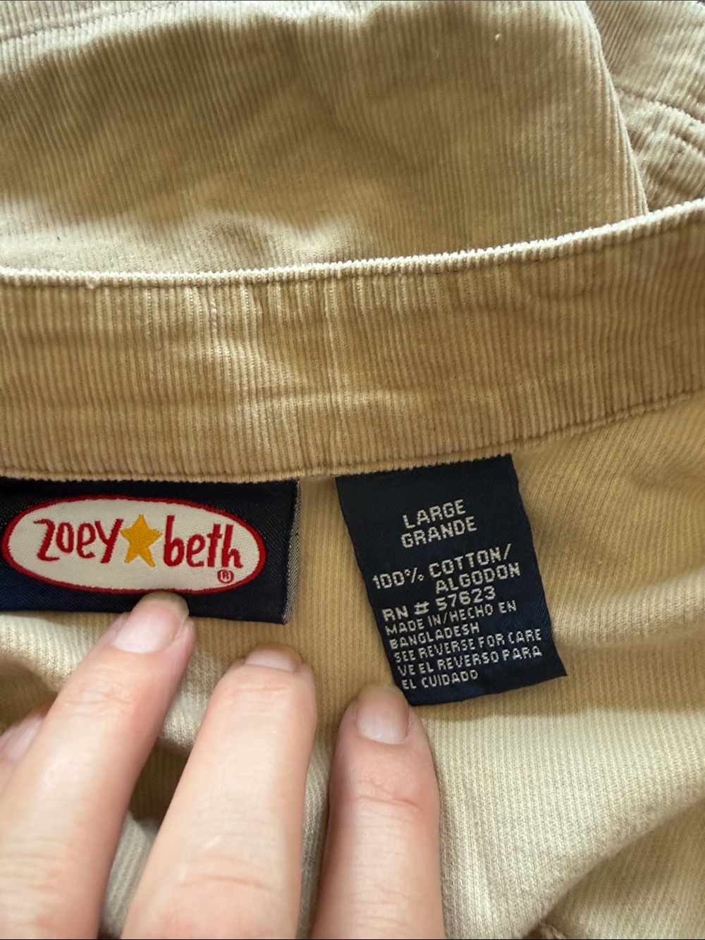 Utility Button-Front Jacket in Tan - Picture 4 of 5